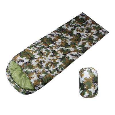 China Envelope Type Camouflage Polyester Stripper Travel Mountain Peak Portable Sleeping Bag With Compression Sack for sale