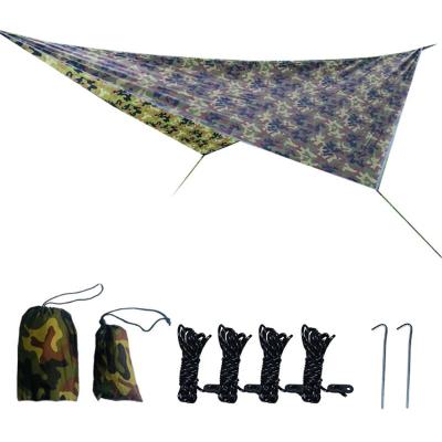 China Camouflage/Field Game Camping Hammock Trap Rain Fly Waterproof Tent Lightweight Ripstop Hammock Shelter for sale