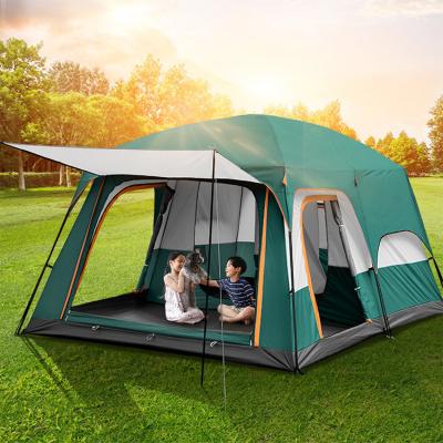 China Camouflage/Field Outdoor Game 8-12 Person Oxford Cloth Family Two Bedroom Marquee Living Tent for sale