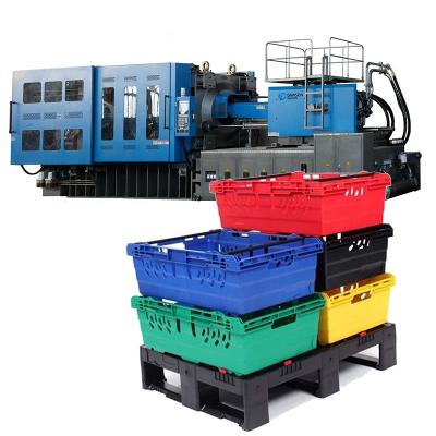 China Horizontal CE Approved Widely Products Use Injection Molding Machine For Plastic Crates Box Rectangle Storage Box for sale