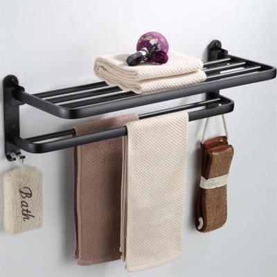 China Sustainable Luxury DECO Bathroom Hardware Stainless Steel Towel Rack Hotel Bathroom Accessories Set for sale