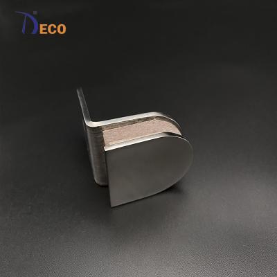 China Glass Door DECO Stainless Steel Shower Glass Door Fitting 90 Degree Wall Mount Flange Glass Clip for sale