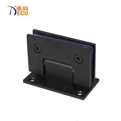 China Glass Hardware Matt Black Stainless Steel Modern Custom Bathroom Door Wall to Shower Glass Door Hinge for sale