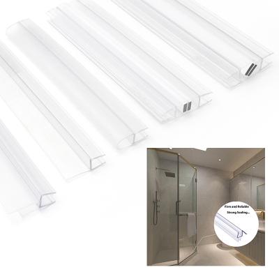 China DECO Modern Custom Frameless Glass Door PVC Shower Screen Door Waterproof Seal Strip for sale