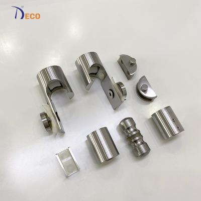 China DECO Modern Bathroom Hardware High Quality Aluminum Stainless Steel Industrial Style Sliding Shower Doors Fittings for sale