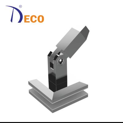 China DECO Factory Free Sample Windproof Glass To Pipe Stainless Steel Adjustable Square Canopy Fitting for sale