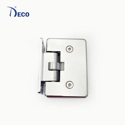 China Custom 90 Degree Shower Hinge Modern Glass Door Hardware Clip Chrome Plated Zinc Alloy Glass Door Hinges for sale