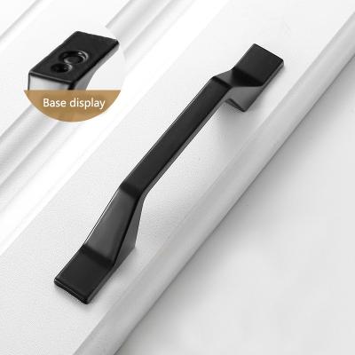 China Black Modern Design Bathroom Cabinet Handle Door Handle Shower Hardware Black Knobs for sale