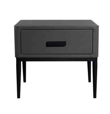 China Factory direct sales high quality leather furniture Nightstands design style custom modern family bedroom nightstand for sale