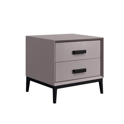 China Factory direct sales high quality leather furniture Nightstands design style custom modern family bedroom nightstand for sale