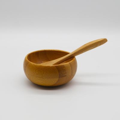 China Eco Friendly Bamboo Skin Care Mask Bowl Set With Bamboo Spoon for sale