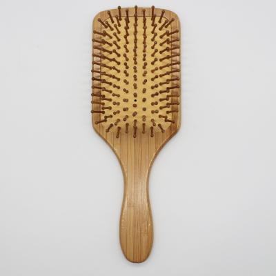 China Eco-friendly Natural Bamboo and Wood Rubber Massage Comb Eco-friendly Biodegradable Bamboo Hair Brush for sale