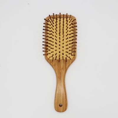 China Custom Logo Bamboo Paddle Cushion Hair Massage Brush Eco-Friendly Eco-Friendly for sale