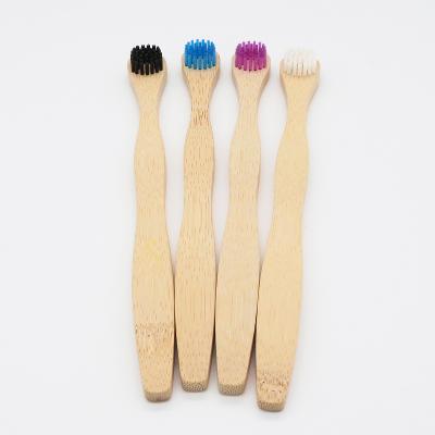 China Round Head Tongue Liner Bamboo Cleaning Brush Eco - Friendly For Adult for sale