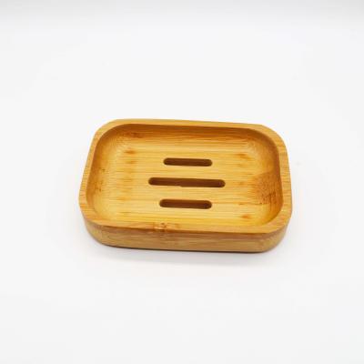 China Bathroom 100% Biodegradable Natural Wooden Soap Dish Bamboo Soap Dish Holder for sale