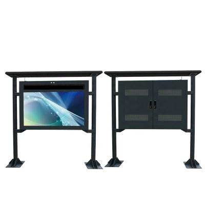 China Cloud Service Outdoor Tempered Glass Housing Aluminum IP65 Waterproof 75 Inch Touch Screen Outdoor Wall Mount LCD Digital Signage Kiosk for sale