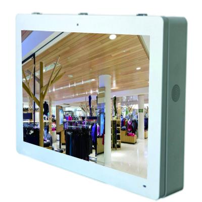 China Cloud Service Outdoor Tempered Glass Housing Aluminum IP65 Waterproof 65 Inch Touch Screen Outdoor Wall Mount LCD Digital Signage Kiosk for sale