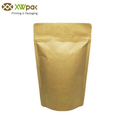 China Safety Doypack Stand Up Pouch Custom Size , Kraft Paper Coffee Bags With Valve for sale