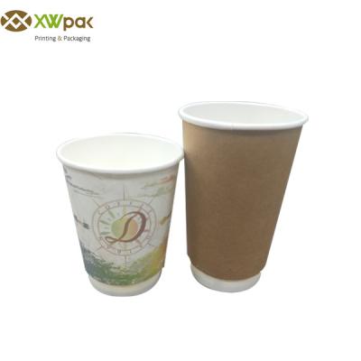 China 12 Oz Disposable Paper Coffee Cups For Hot Drink Gravure / Screen Printing for sale