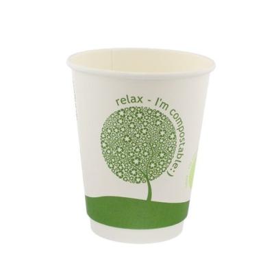 China Sugarcane Biodegradable Paper Cups , Custom Printed Hot Beverage Disposable Cups for sale