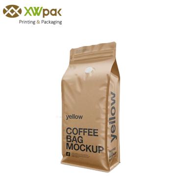 China Snack Logo Printing Stand Up Coffee Pouches Gravure Printing Surface Handling for sale