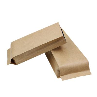 China Moisture Proof Food Grade Kraft Paper Bags Brown Paper Packaging Bags Customized Size for sale