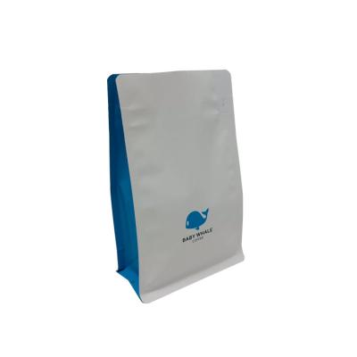 China Flat Bottom Packaging Food Grade FDA 100% Compostable Paper Bag for sale