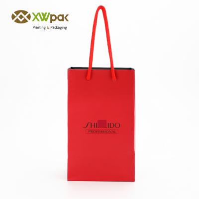 China Promotional Top Quality Shopping Bag White Kraft Paper Bags Logo Print for sale