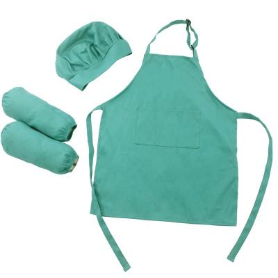 China Low Price Polyester Neck Bib Waterproof Adjustable 3-Piece Tidy/Storage Kid MYGO Set Kitchen Apron Baking Set for sale