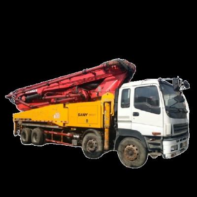 China Building Material Stores Theorical Large Output Concrete Pumps Truck 48m Lifting Boom , Used SANY ISUZU Truck Mounted Concrete Pump for sale