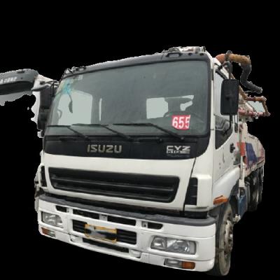 China Original Zoomlion ISUZU truck 38M durable used machine heavy concrete pump truck in yard building material stores for sale for sale