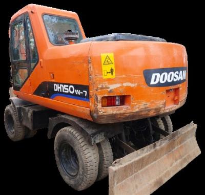 China Used Doosan DH150W-7 Wheel Excavator Shape In Yard For Sale 0.6M3 for sale