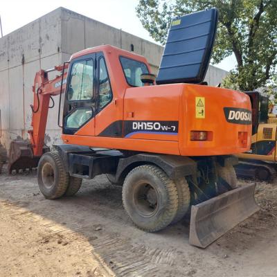 China Used Doosan DH150W-7 Wheel Excavator Shape In Yard For Sale 0.6M3 for sale