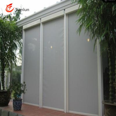 China wind & water proof motorized windproof ziptrack motorized blinds exterior roller blinds for sale