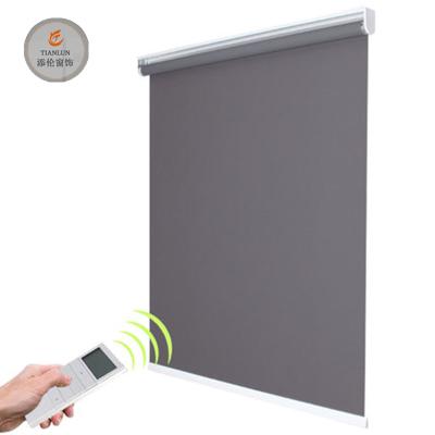 China flame retardant somfy tubular motor blackout fabric for motorized roller blind shades for sale