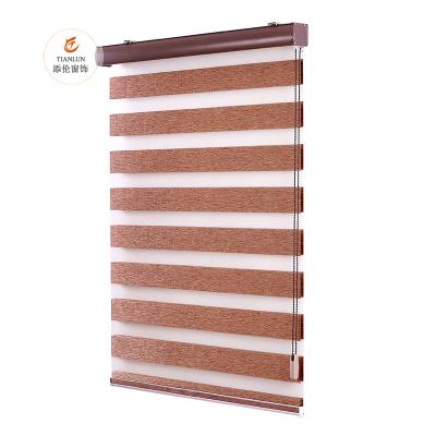 China Zebra Roller Shade Double Layer Indoor Window Zebra Manual Blind Blinds Day and Night Shade Double Roller Blinds for sale