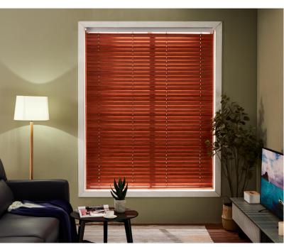 China 35mm Manual Venetian Ladder Flame Retardant Band Basswood Blinds for sale