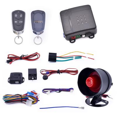 China Amazon Hot Sale One Way Keyless Universal Entry Car Alarm Systems 12V Universal Auto Remote Vehicle Security Alarm for sale