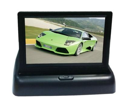 China Easy to install flip down car monitor tft lcd monitor 4.3 inch motorized folding car backup monitor for sale