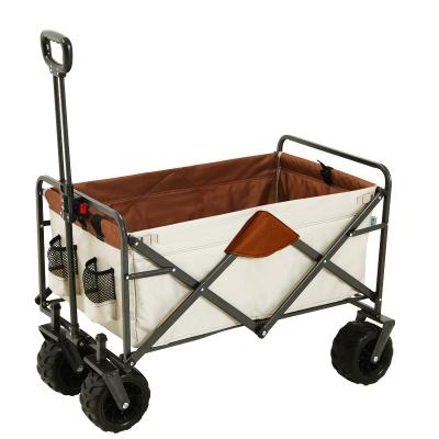 China Hot Selling Beach Camping Cart Tools New Foldable Trolley Cart Heavy Loading Folding Cart For Outdoor for sale