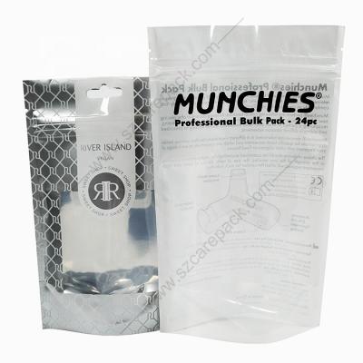 China Recyclable Custom Printing Resealable Mylar Zipper Zipper Zipper Plastic White Bag Stand Pouch Lock Packaging Reusable Bags for sale