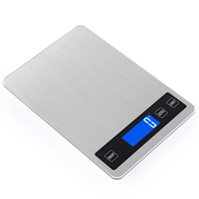 China Multifunctional Promotion Stainless Steel 11 5kg Digital Books 22 10kg Cookbooks Cooking Food Scales Weigh Units g/kg/ib:oz/fl:oz/ml for sale