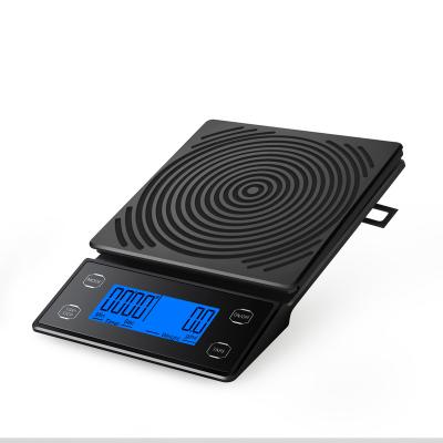 China With 2022 newest mini coffee scale tray coffee scale digital electronic espresso kitchen with usb rechargeable 3kg 5kg 0.1g timer timer for sale