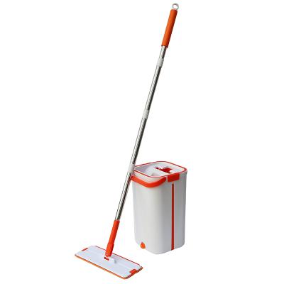 China Hot Selling Viable Self-Washed Squeeze Mop Mop Bucket Free Floor Cleaning Magic Flat Mop for sale