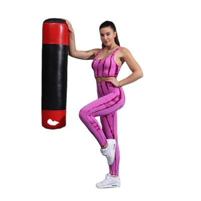 China Breathable Stylish Tie Dyed Sport Gym Wear Set Seamless Breathable Cloth Women Fitness Yoga Wear Set for sale