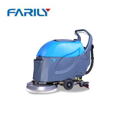 China Battery Powered Warehouse Hand Push Floor Scrubber Cleaning Equipment Machine for sale