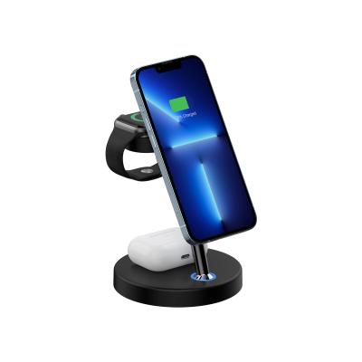 China High Quality Earbuds Qi Mobile Phone Headset/Watch/Mobile Phone Watch 3 in 1 Magnetic Wireless Charger Holder for sale