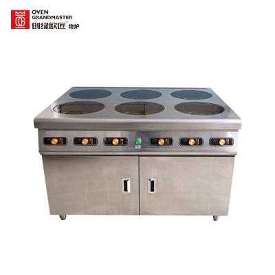 China Commercial Stainless Steel Kitchen Equipment Stainless Steel Pot Stove Six Stove for sale