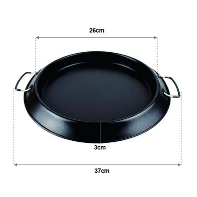 China Sustainable Aluminum Pizza Tools 12 Inch High Temperature Resistant Non Stick Deep Pizza Pan With Handle for sale