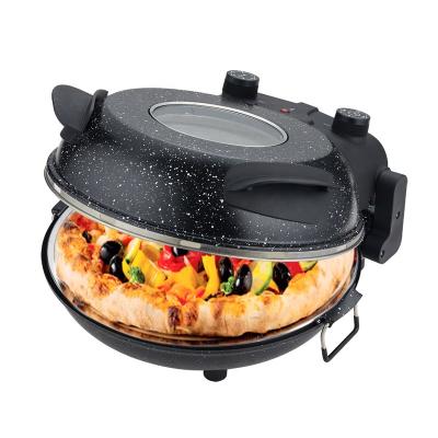 China Hotel Stained Glass With High Heat 12 Inch Double Stone Heating Elements Pizza Maker for sale